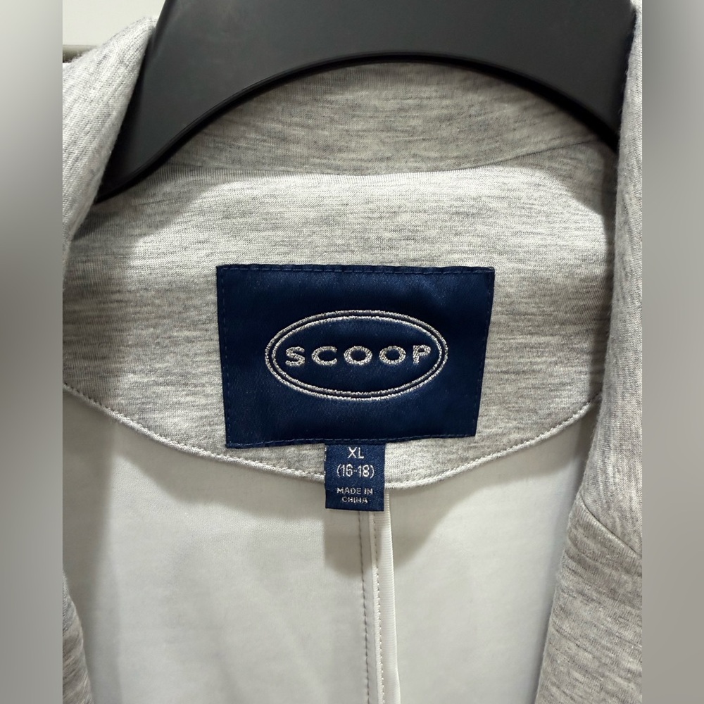 NWT Scoop Gray Knit Scrunch Sleeve Jacket, XL - Picture 7 of 14
